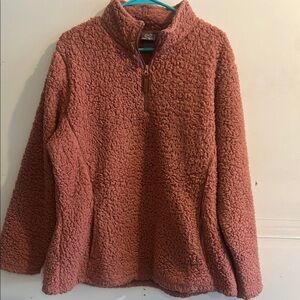 Cozy Pink Sherpa Pullover Jacket